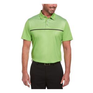 HYBRID APPAREL Mens Green Printed Stretch Polo S